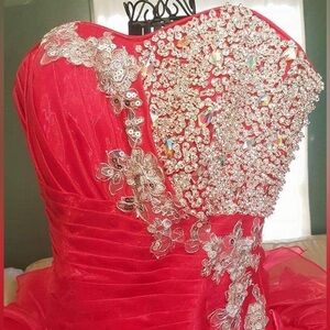 Red Quinceneara dress